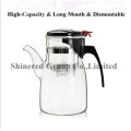 High Capacity 900ml Hotel and Restaurant Borosilicate Glass Tea Pot Juice Pot